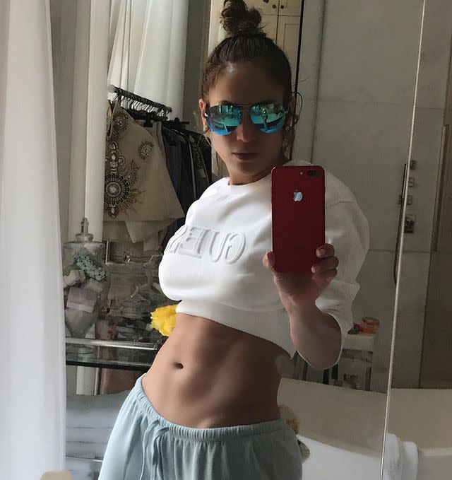 <p>Jlo uploaded this incredible photo of her abs Instagram, but the eagled eyed fans began to freaked out and cry <a href="https://www.womenshealthmag.com/uk/fitness/a707689/photoshop-fails-of-2017/" rel="nofollow noopener" target="_blank" data-ylk="slk:Photoshop Fail;elm:context_link;itc:0;sec:content-canvas" class="link ">Photoshop Fail</a> as suspicious-looking chunk has been taken out of her side. Plus, some even claimed her abs were real (c'mon people). <br><br>'Definately [sp] photoshop,' wrote one person. 'I see you got a bite in your waist,' another said. </p><p>But J.Lo quickly jumped in on the comments and shut photo-altering accusations down quickly. "Omg...Just a smudge on the mirror...lol...not photoshop,' she wrote, followed by the best hashtags ever: '#lordblessthehaters #gymrat #youshouldtryit"#wishtherewasphotoshopforhate'</p><p><br><a class="link " href="https://www.womenshealthmag.com/uk/fitness/a707689/photoshop-fails-of-2017/" rel="nofollow noopener" target="_blank" data-ylk="slk:Photoshop Fails You Need to See;elm:context_link;itc:0;sec:content-canvas">Photoshop Fails You Need to See </a></p><p><a href="https://www.instagram.com/p/BVpkSZAFg_W/?utm_source=ig_embed&utm_campaign=loading" rel="nofollow noopener" target="_blank" data-ylk="slk:See the original post on Instagram;elm:context_link;itc:0;sec:content-canvas" class="link ">See the original post on Instagram</a></p>