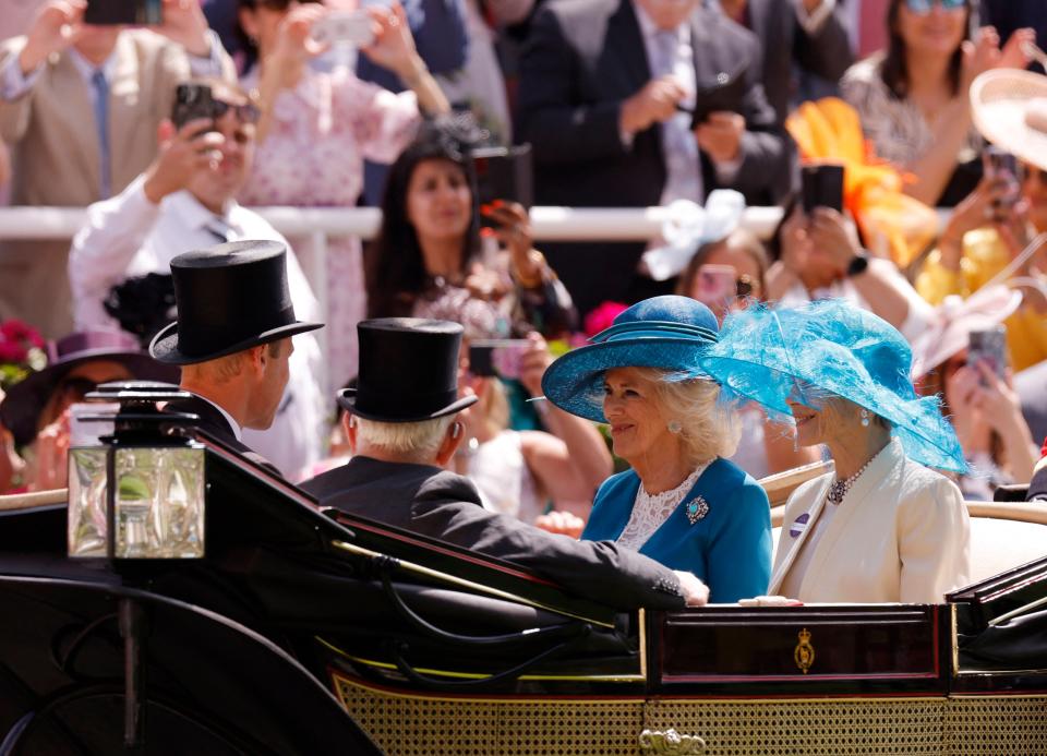 Queen Camilla and Prince William are soaking up the sun at the second day of Royal Ascot (Action Images via Reuters)