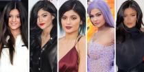 <p>Kylie may be the youngest of the Kardashian/Jenner clan, but the beauty entrepreneur and 22-year-old mother to Stormi is definitely not afraid to make a bold statement with her ever-changing beauty look. From blunt bangs to blue extensions accompanied with plump lips, take a look back at our <a href="https://www.harpersbazaar.com/celebrity/a30680231/kylie-jenner-interview-2020/" rel="nofollow noopener" target="_blank" data-ylk="slk:March 2020 cover star;elm:context_link;itc:0;sec:content-canvas" class="link ">March 2020 cover star</a>'s hair and beauty transformation over the years.</p>