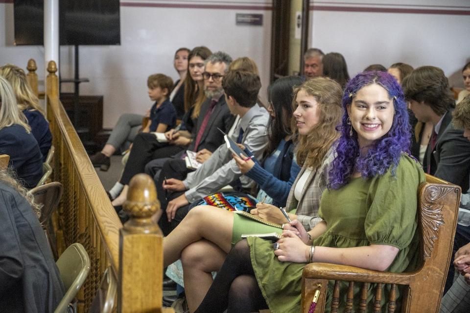 Sixteen young Montanans sued their state for promoting fossil fuel energy policies that they say violate their right to a ‘clean and healthful environment,’ which is written into their state constitution. A judge ruled in their favor in 2023. <a href="https://www.gettyimages.com/detail/news-photo/youth-plaintiffs-await-the-start-of-the-nations-first-youth-news-photo/1258644211" rel="nofollow noopener" target="_blank" data-ylk="slk:William Campbell/Getty Images;elm:context_link;itc:0;sec:content-canvas" class="link ">William Campbell/Getty Images</a>