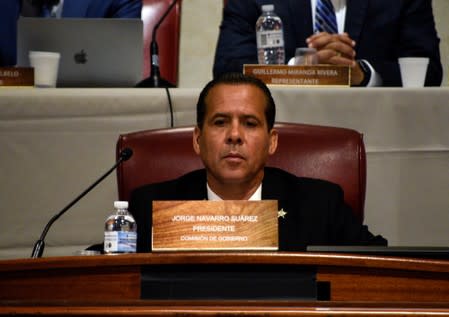 Pedro Pierluis during a public hearing of the Commission of Government of the House of Representatives in San Juan