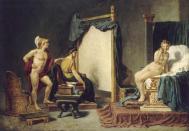 'Apelles Painting Campaspe in the Presence of Alexander the Great' by Jacques Louis David (c. 1812)