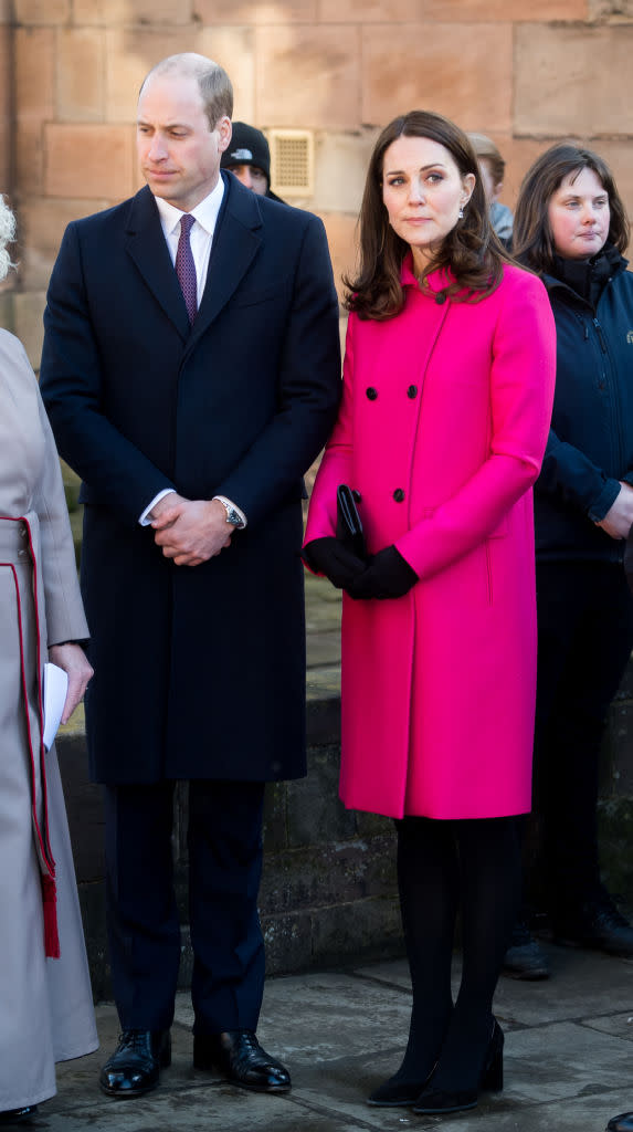The Duchess of Cambridge recycles Mulberry coat for Coventry visit