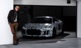 Audi quattro boss Heinz Hollerweger and the new R8