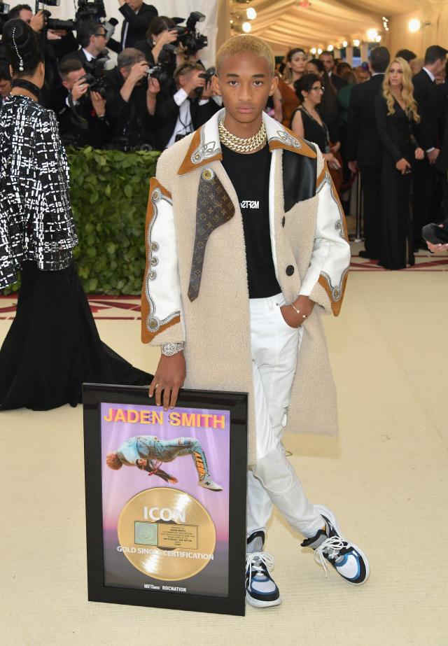 Jaden Smith Wears Louis Vuitton Womenswear & Heels to the Met Gala