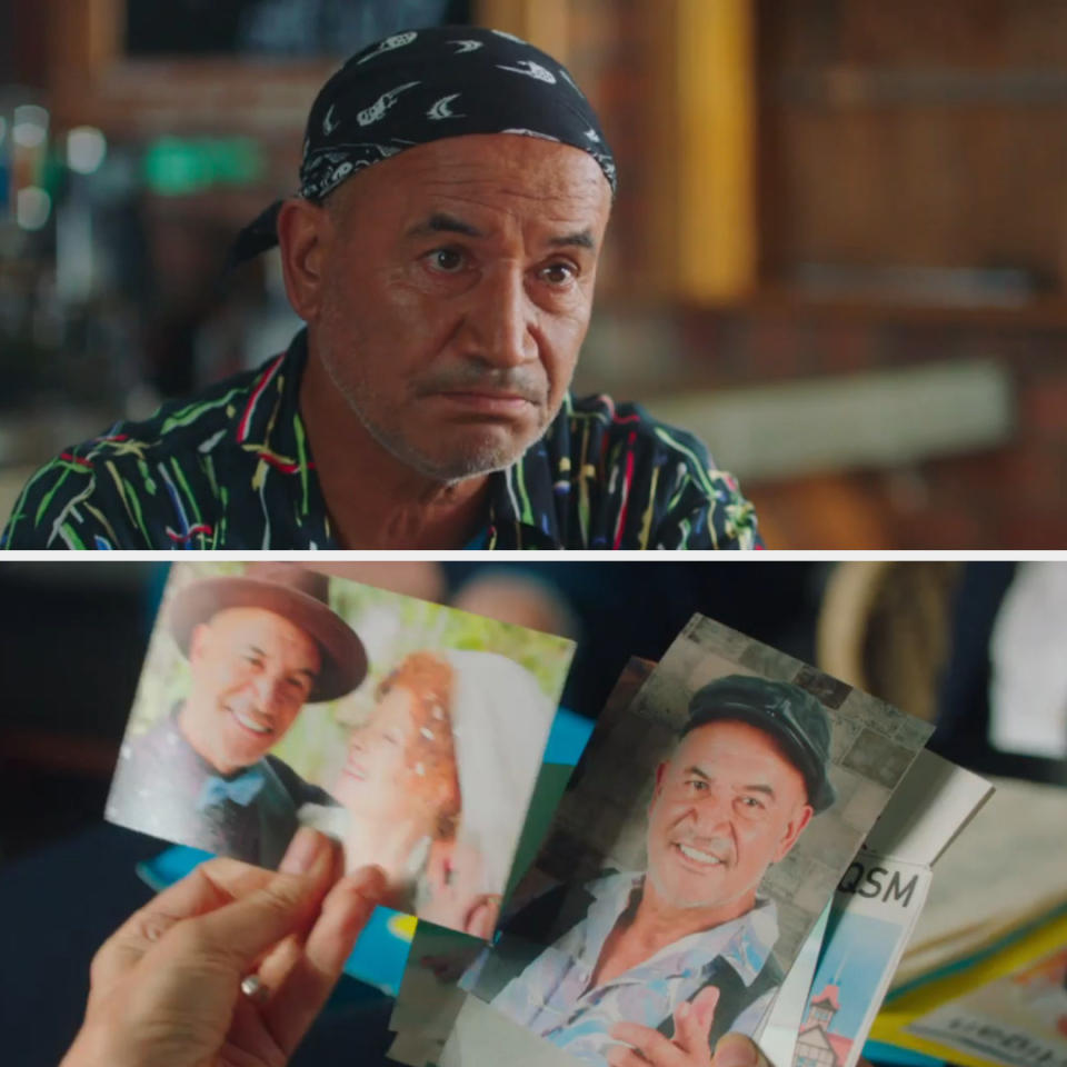 closeup of temuera wearing a bandana on his head