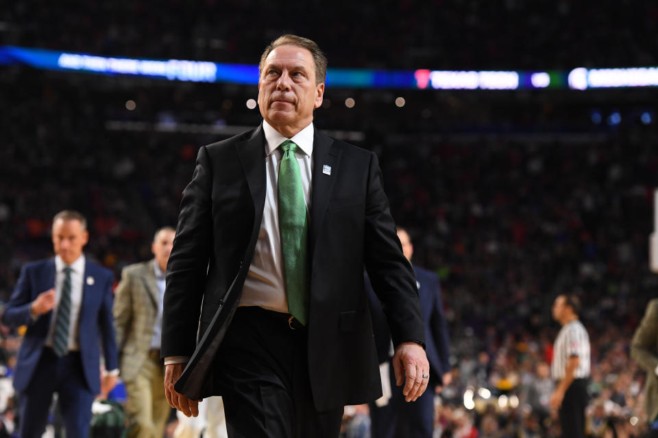 After giving his alma mater a tour of the Breslin Center in March, when they reached the state high school semifinals, Tom Izzo was hit with an NCAA violation.