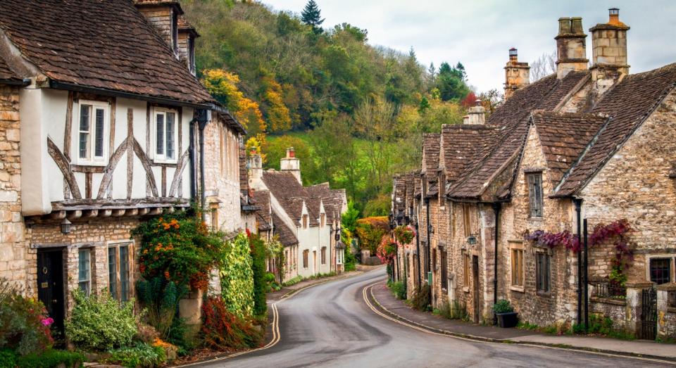 Castle Combe in the Fall, Wiltshire, England (Getty)