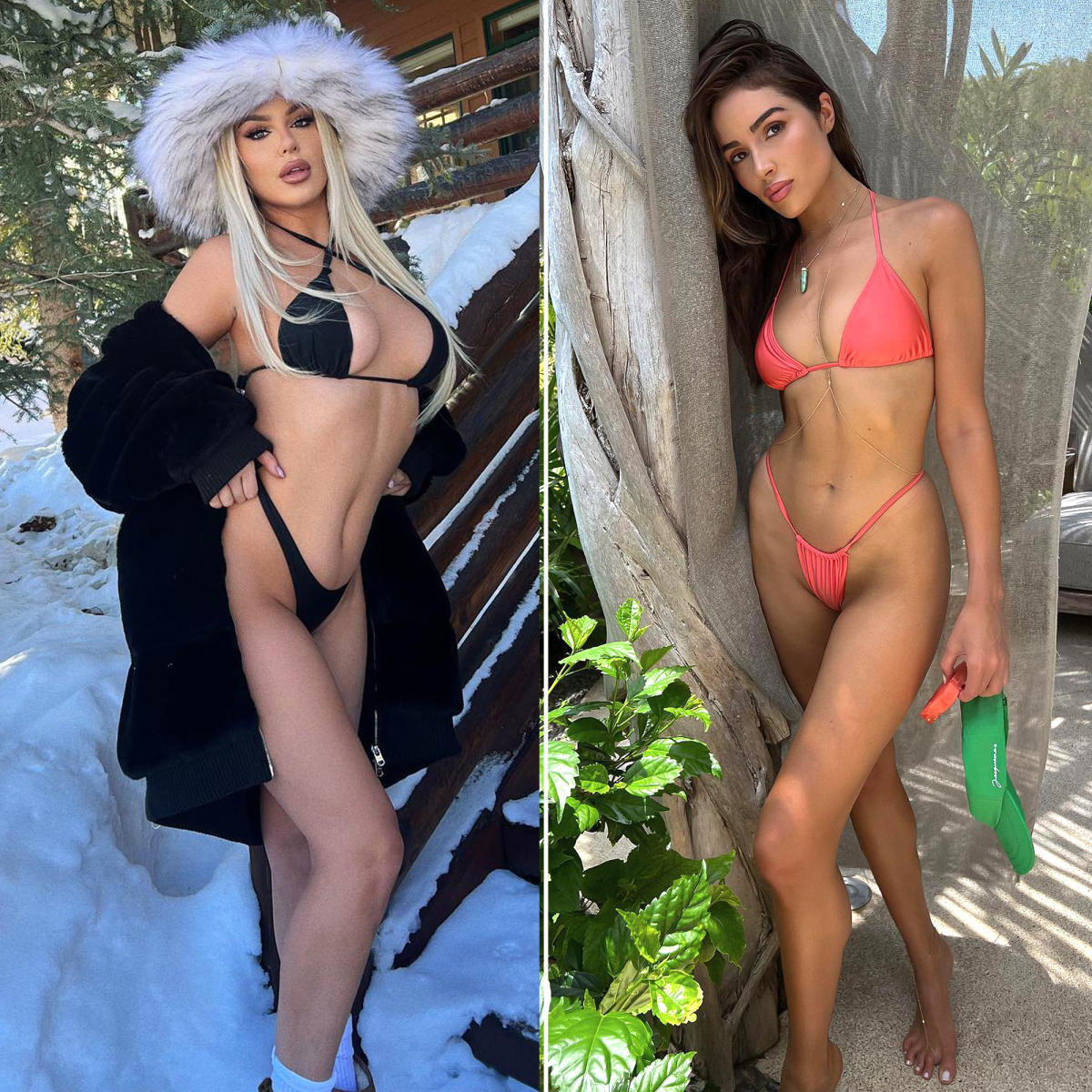 Cherries/black posing bikini