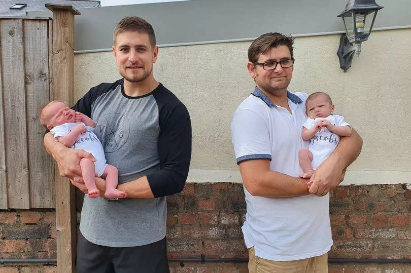 Brothers Matthew (left) and Sam Jacobs (right) both became dads for the first time during lockdown -Credit:Sam Jacobs