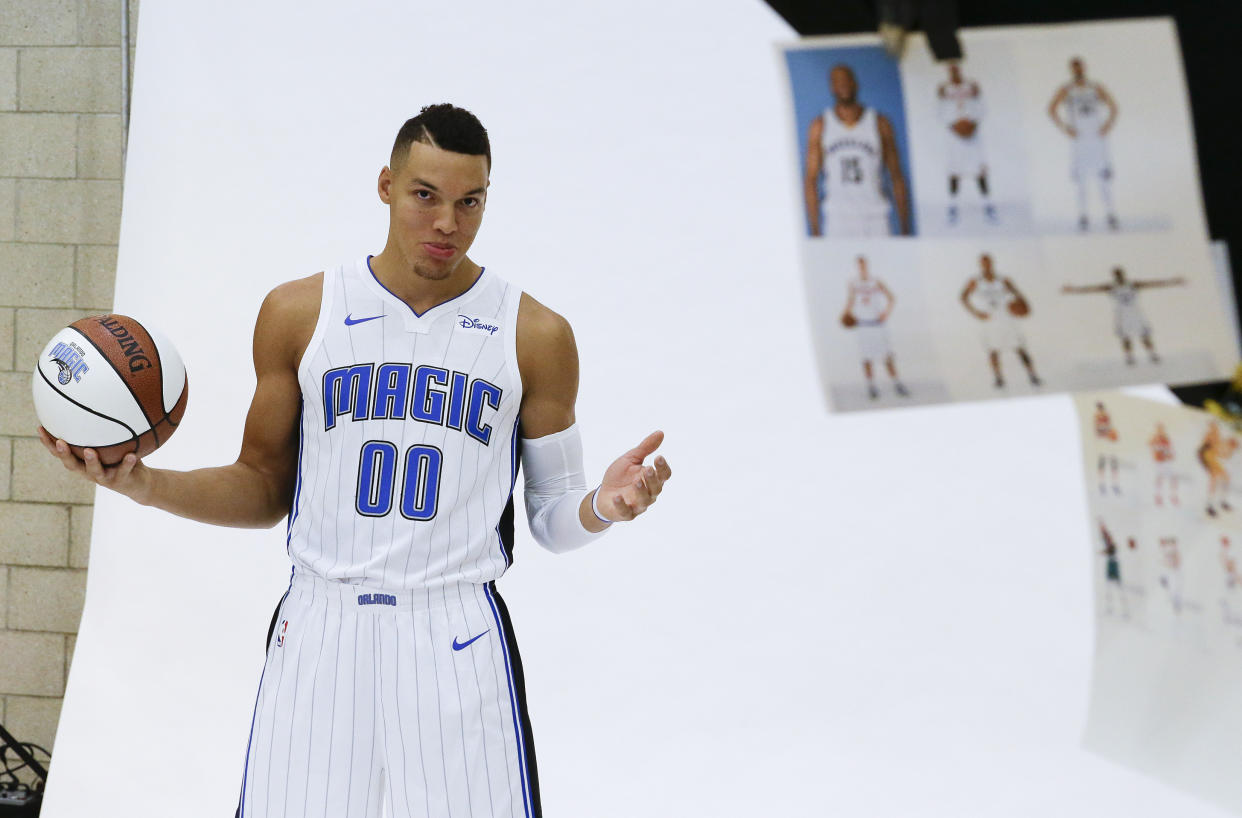 Aaron Gordon highlights this week’s look at fantasy risers and fallers (AP Photo/John Raoux)