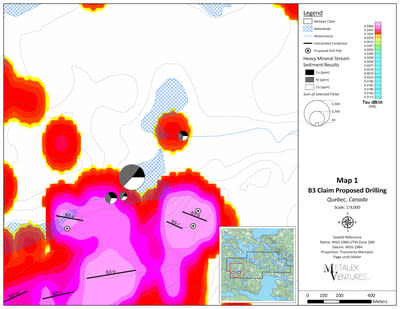 Map 1. (CNW Group/Metalex Ventures Ltd.)