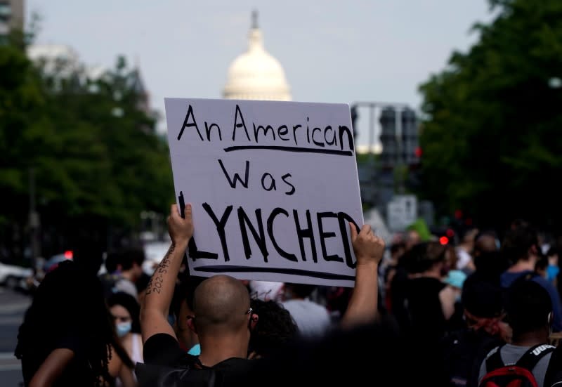 Protest against the death in Minneapolis police custody of George Floyd, in Washington