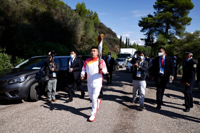 Lighting ceremony of the Olympic flame for the Beijing 2022 Winter Olympics