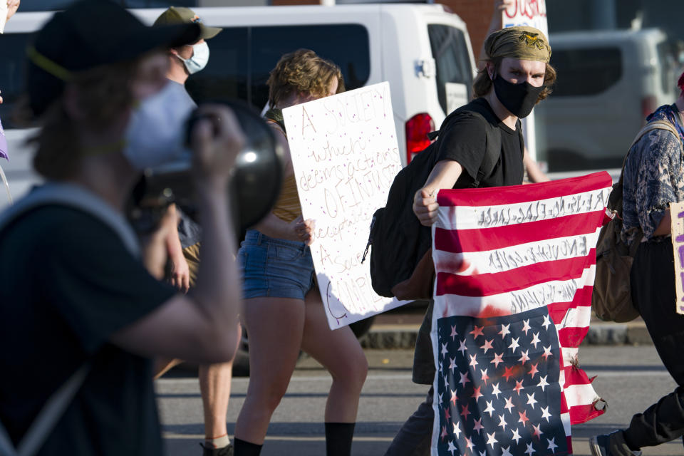 A demonstrator in St. Louis