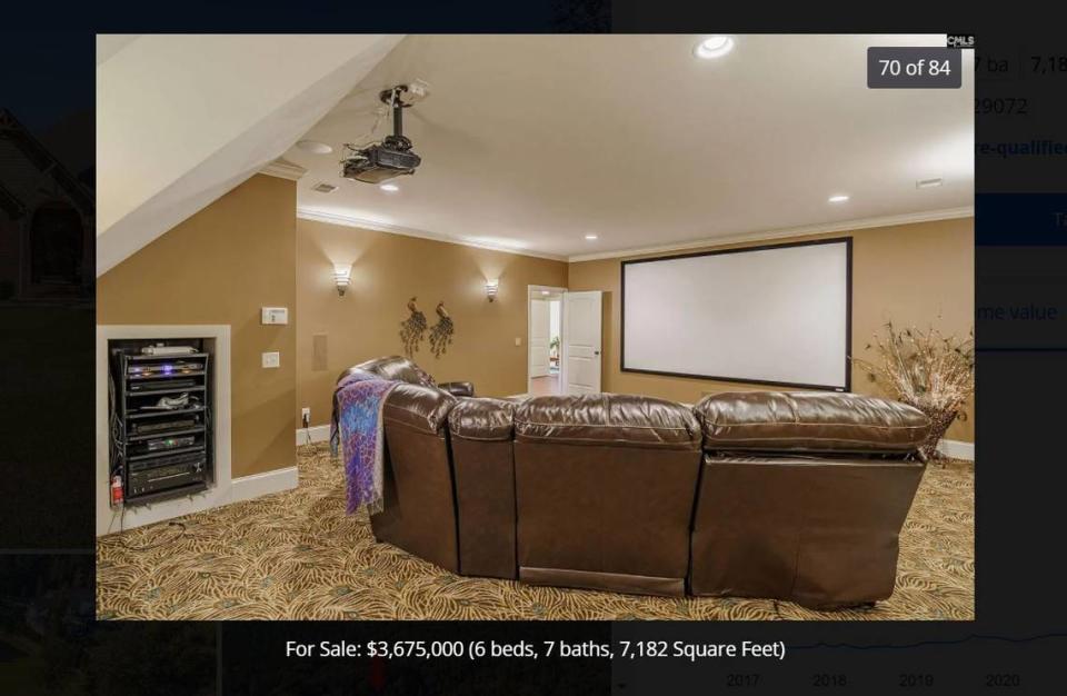 Image of a home listed for sale on Lake Murray for $3.67 million.