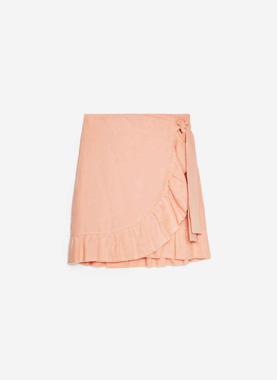 Uterque ruffles linen skirt, £89