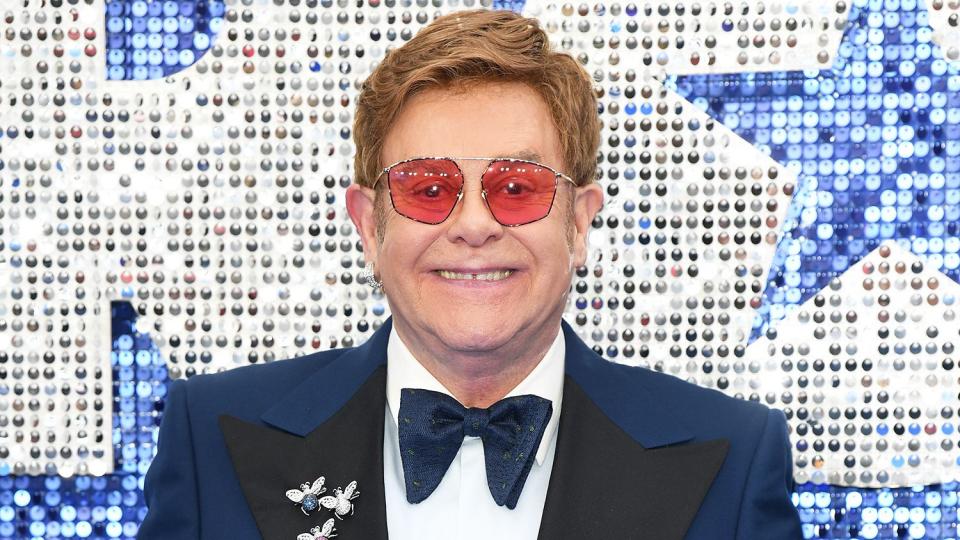 Elton John attends the "Rocketman" UK premiere at Odeon Luxe Leicester Square on May 20, 2019 in London, England.