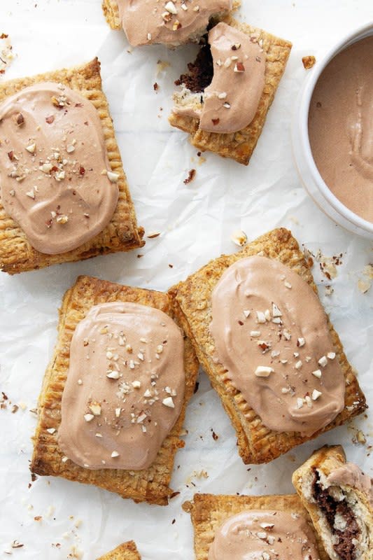 <p>Cashmere and Cocktails</p><p>Nutella and pop tarts combine to form these chocolate hazelnut pop tarts.</p><p><strong>Get the recipe: <a href="https://cashmereandcocktails.com/2020/05/23/chocolate-hazelnut-pop-tarts/" rel="nofollow noopener" target="_blank" data-ylk="slk:Chocolate Hazelnut Pop Tarts;elm:context_link;itc:0;sec:content-canvas" class="link rapid-noclick-resp"><em>Chocolate Hazelnut Pop Tarts</em></a></strong></p>