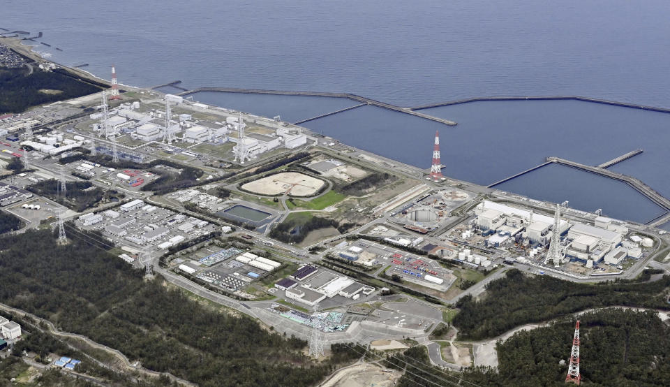 This shows the Kashiwazaki-Kariwa plant in Kashiwazaki, Niigata prefecture, northern Japan in April 2021. Japanese nuclear safety regulators lifted an operational ban Wednesday, Dec. 27, 2023, imposed on Tokyo Electric Power Company Holdings, also known as TEPCO, the operator behind the Fukushima plant that ended in disaster, allowing the company to resume preparations for restarting the Kashiwazaki-Kariwa, a separate plant, after a 12-year stoppage. (Kyodo News via AP)