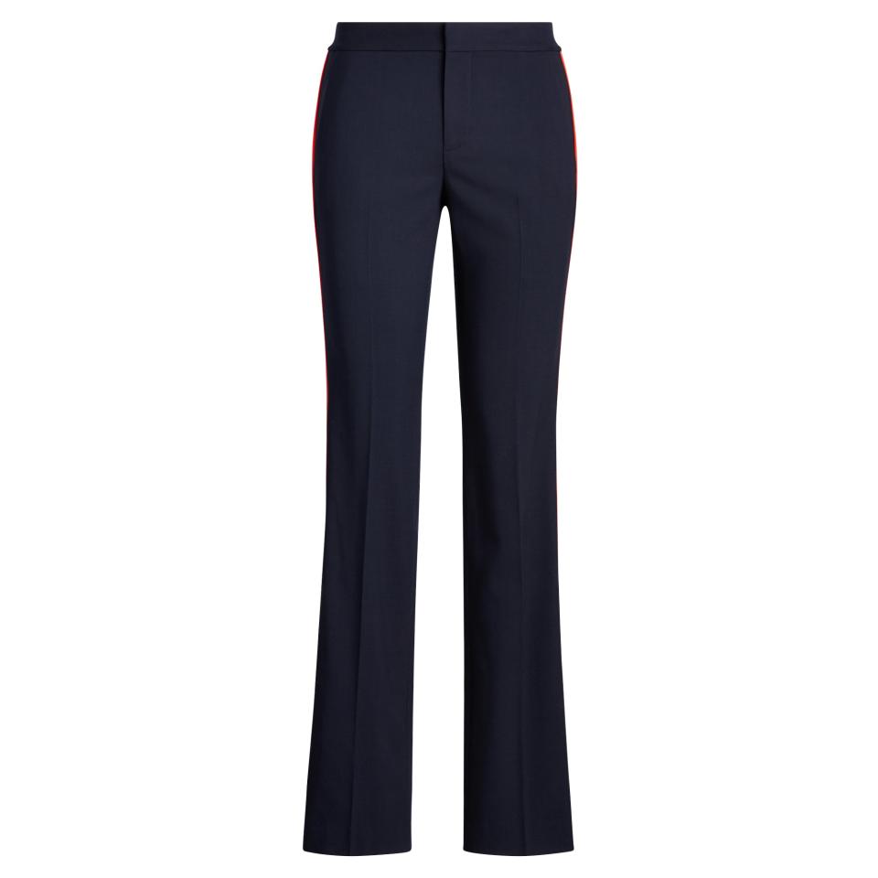 Side-Stripe Wool-Blend Pant