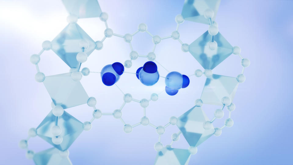 The compound has a huge surface area even within just a gram of MOF-303