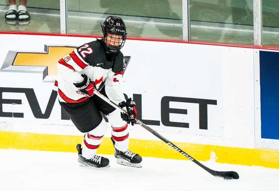 Jessica MacKinnon of Cape Sable Island played in a series against a U.S team this summer and will play for Canada at the U18 women's world championships.