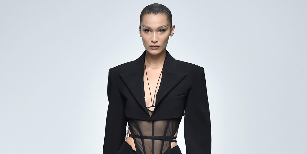 Mugler Corset Jacket in Chocolate & Black