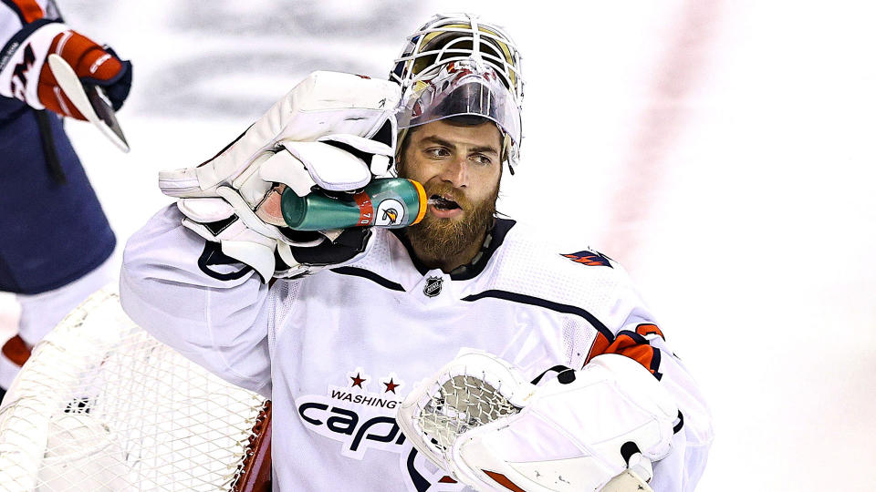 Braden Holtby is joining the Vancouver Canucks. (Photo by Elsa/Getty Images)