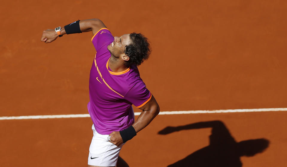 Nadal celebrates at Madrid Open