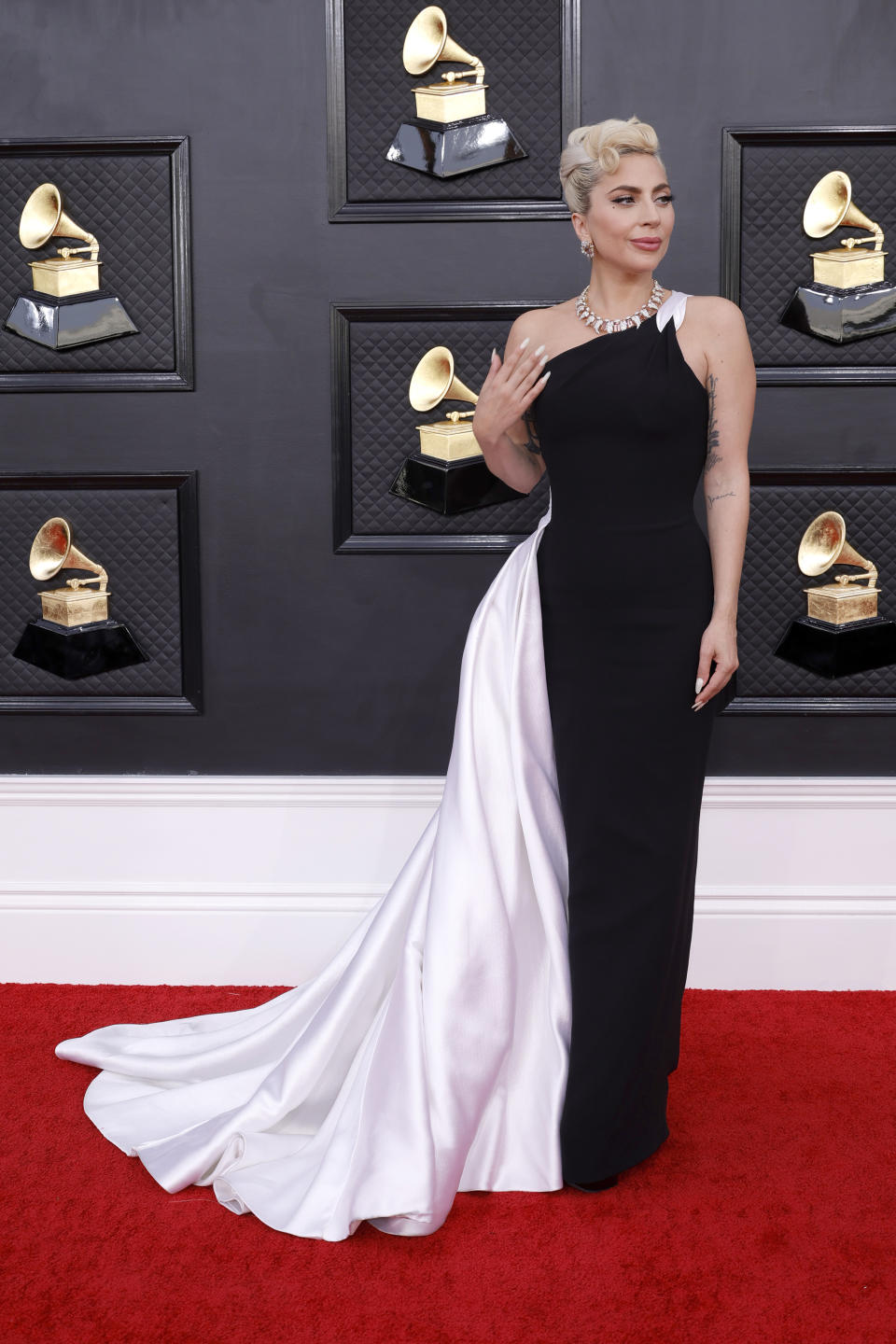 Lady Gaga Grammys 2022 red carpet