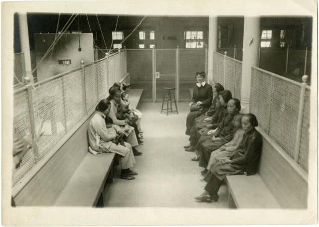 Chinese women detained at Angel Island, California. Courtesy of the California Historical Society. (Photo: Steeplechase Films/The Chinese Exclusion Act)