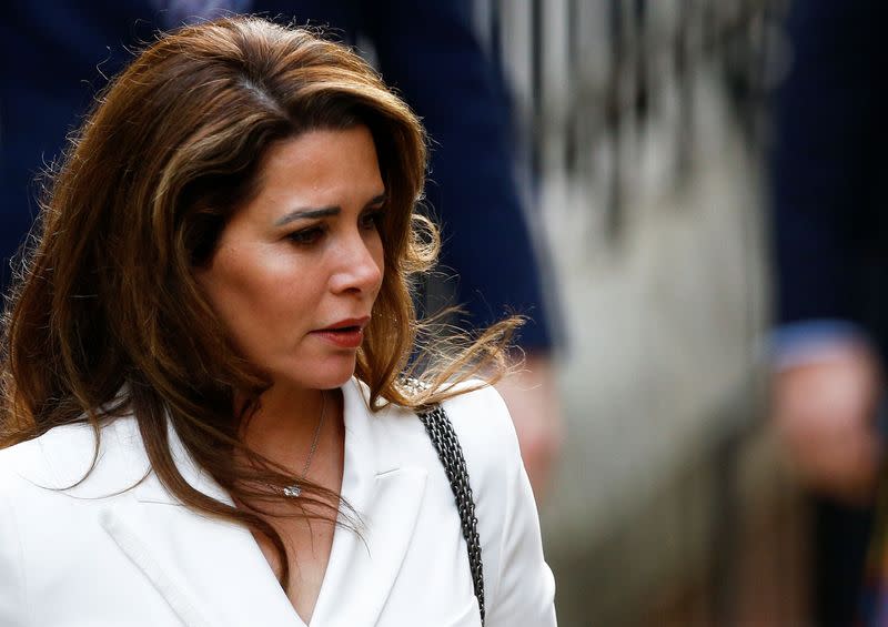 Princess Haya bint Al Hussein arrives at the High Court in London