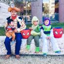 <p>Take it straight from Buzz: "The important thing is that we stick together!" Let everyone in your family pick which character they want to dress up as (Woody and Buzz are clear winners, obviously) and then prepare to steal everyone's hearts. </p><p><em><a href="https://www.instagram.com/p/ByyuWaIBFcw/?igshid=zs0gs4m24rja" rel="nofollow noopener" target="_blank" data-ylk="slk:See more on Instagram »;elm:context_link;itc:0;sec:content-canvas" class="link ">See more on Instagram »</a></em></p><p><strong>RELATED:</strong> <a href="https://www.goodhousekeeping.com/holidays/halloween-ideas/g2750/easy-last-minute-halloween-costumes-diy/" rel="nofollow noopener" target="_blank" data-ylk="slk:Last-Minute Halloween Costumes to DIY;elm:context_link;itc:0;sec:content-canvas" class="link ">Last-Minute Halloween Costumes to DIY</a></p>