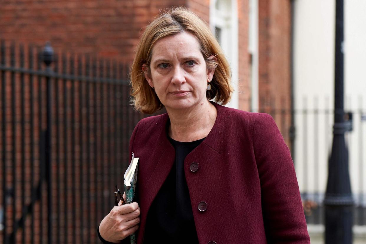 Announcement: Home Secretary Amber Rudd revealed the plan after facing pressure over the treatment of the Windrush generation: AFP/Getty Images