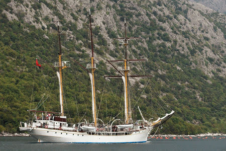 FILE PHOTO: Montenegrin naval training ship "Jadran" in Perast, Montenegro May 6, 2006. REUTERS/Stevo Vasiljevic