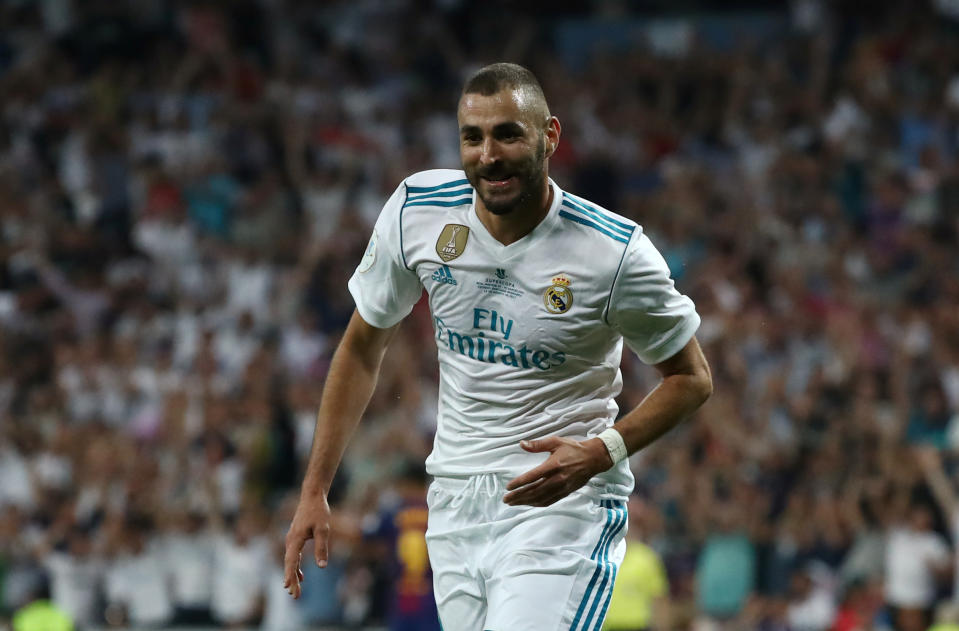 Benzema, meilleur buteur français en C1 (Reuters).