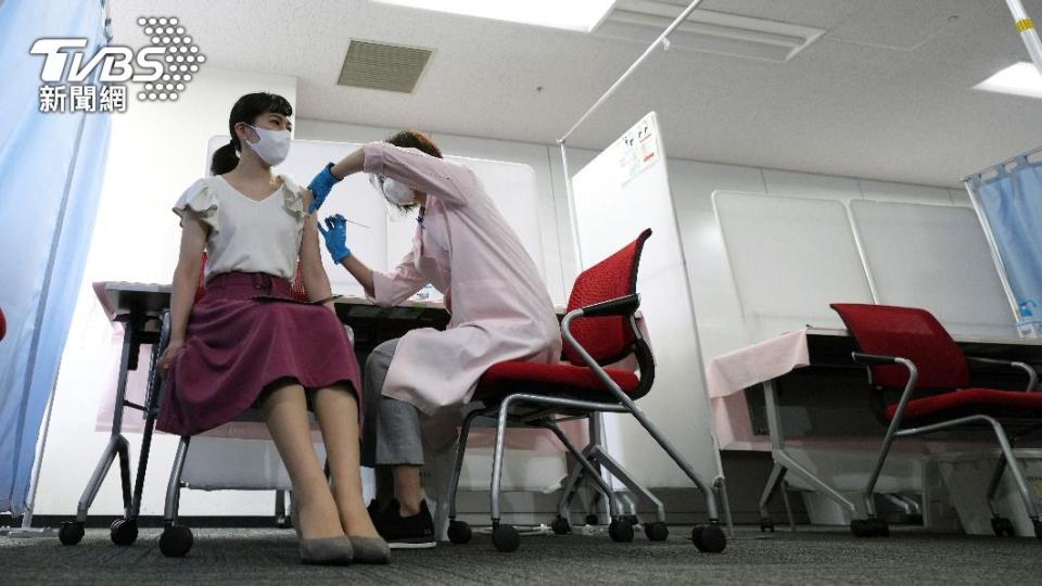 日本疫苗接種中心。（圖／達志影像美聯社）