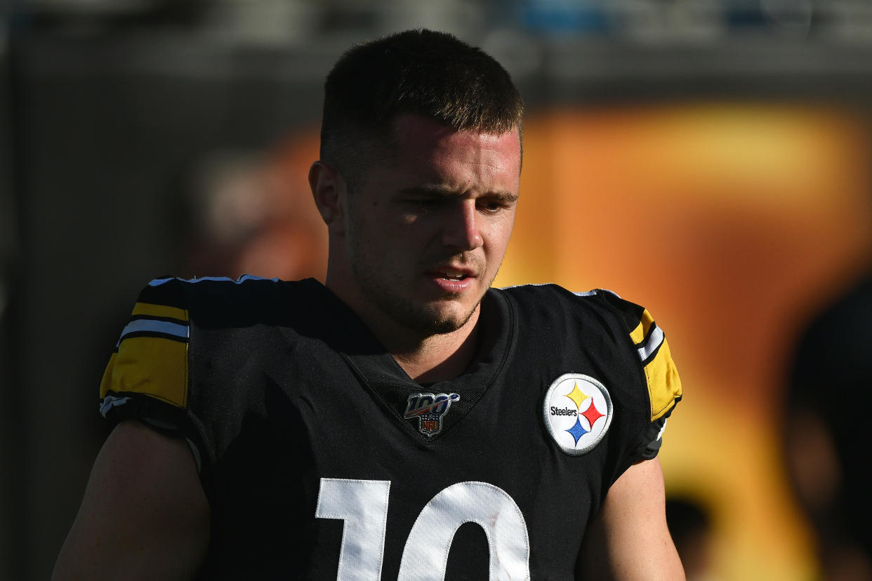 CHARLOTTE, NORTH CAROLINA - AUGUST 29: Ryan Switzer #10 of the Pittsburgh Steelers before their preseason game against the Carolina Panthers at Bank of America Stadium on August 29, 2019 in Charlotte, North Carolina. (Photo by Grant Halverson/Getty Images)