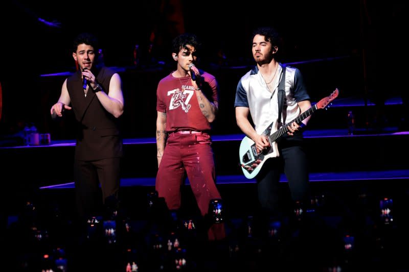 Jonas Brothers released "Strong Enough," a new single featuring country music singer Bailey Zimmerman. File Photo by Gary I Rothstein/UPI