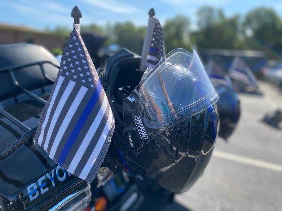 Motorcyclists with the “Beyond the Call of Duty—End of Watch Ride to Remember”  initiative rode into the Madison County Sheriff's Office's parking lot Monday morning to honor fallen MCSO Deputy Terry Dyer, who died last year.