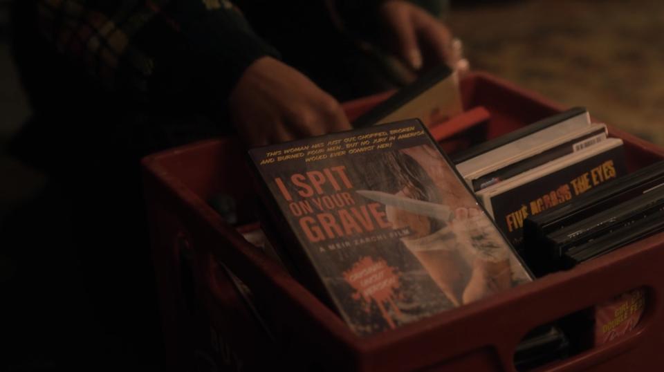 copies of i spit on your grave and five across the eyes in pretty little liars original sin