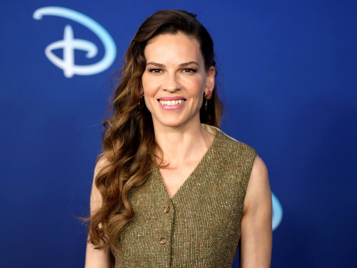 Hilary Swank at an event in New York in May. The Oscar-winning actress is on a shoot in Yellowknife this week. (Charles Sykes/Invision/AP - image credit)