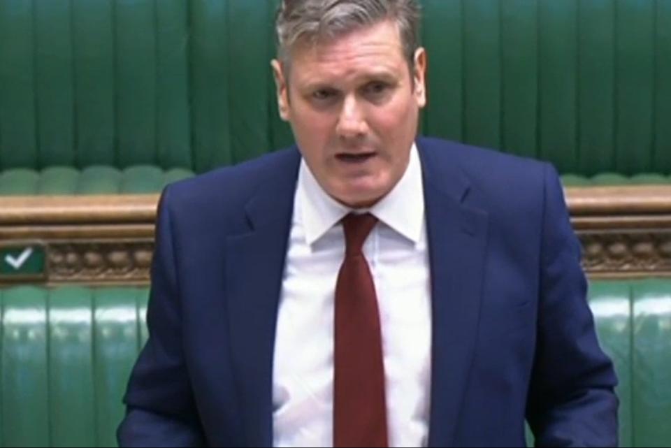 <p>Keir Starmer during PMQs</p>PRU/AFP via Getty Images