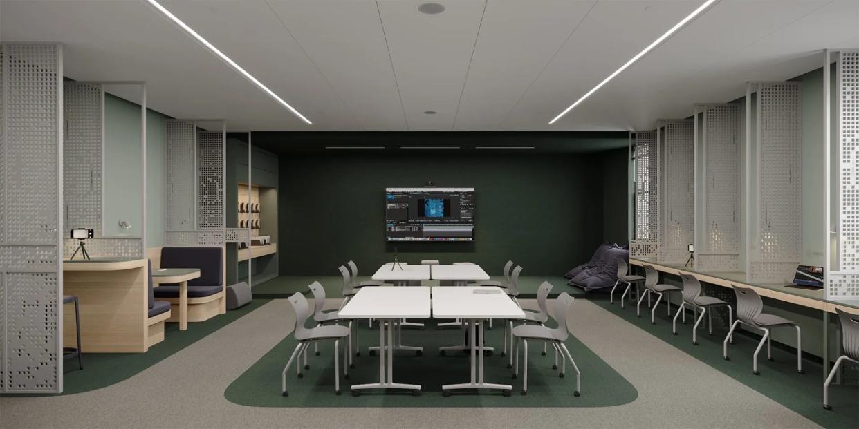 A VR rendering of a classroom designed by Danish Kurani. <span class="copyright">Designed by Danish Kurani</span>