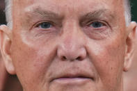 Head coach Louis van Gaal of the Netherlands looks on prior to the World Cup, group A soccer match between Senegal and Netherlands at the Al Thumama Stadium in Doha, Qatar, Monday, Nov. 21, 2022. (AP Photo/Petr David Josek)