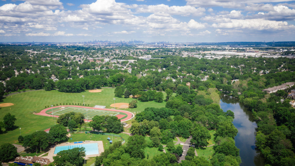 Aerial of Rahway New Jersey.