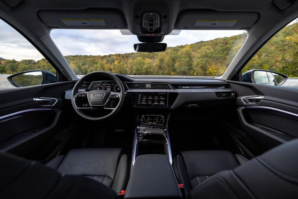 PHOTO: The interior of the Q8 e-tron electric SUV. (Audi)