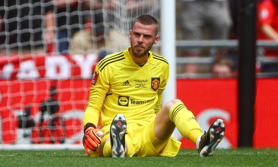 A disconsolate David de Gea