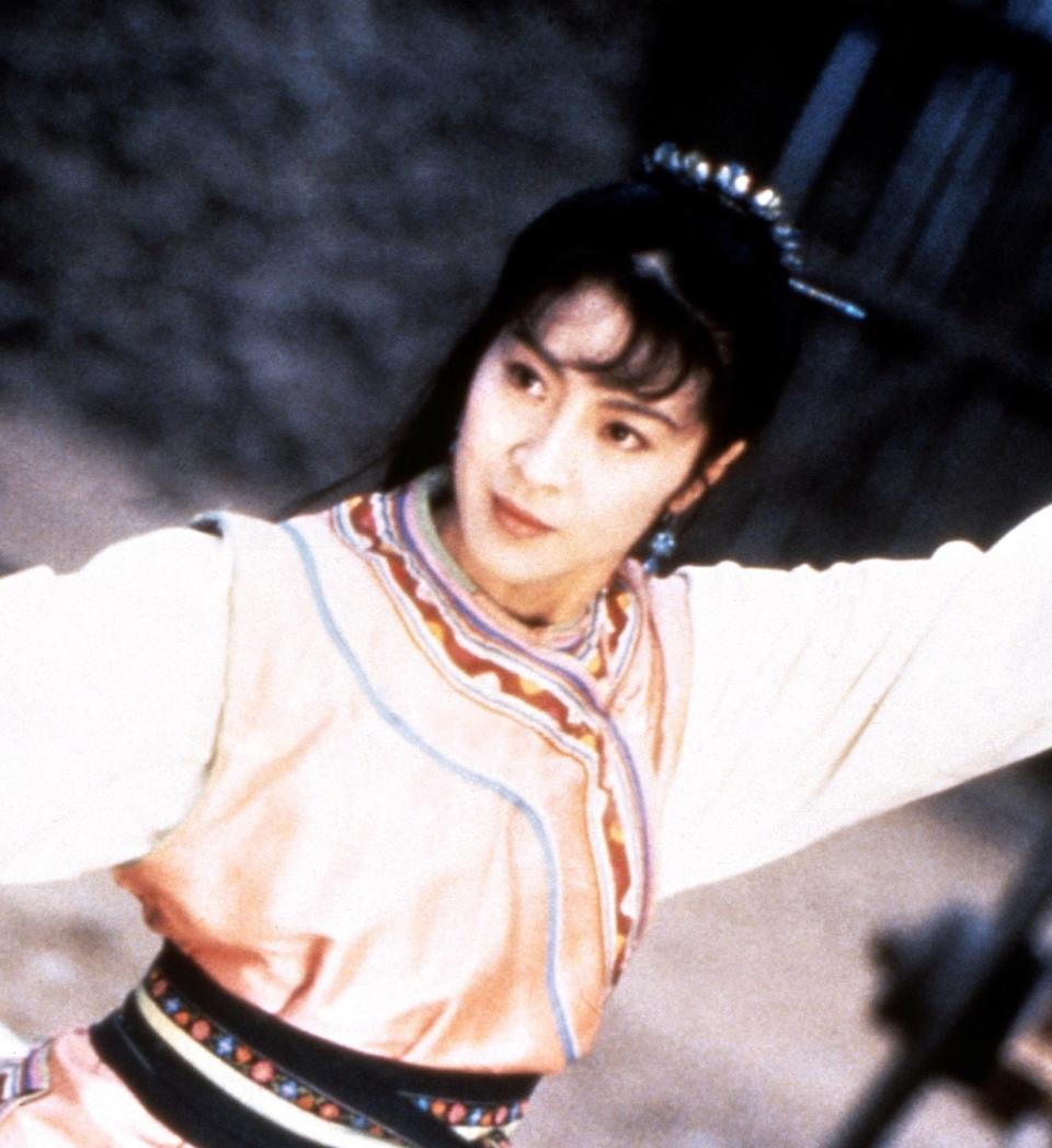 Yeoh in a fighting stance in a scene from "Wing Chun"